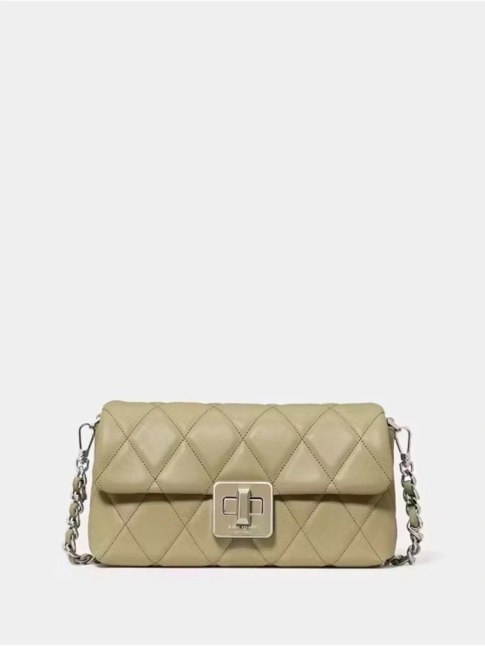 ♠️Kate Spade New York Carey Quilted Leather Mini Crossbody, Elm Green NWT